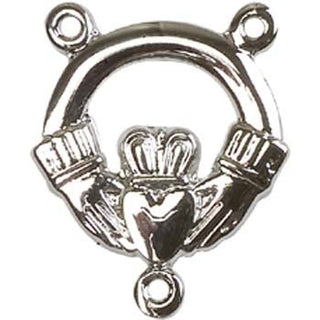 Sterling Silver Claddagh Rosary Center Rosary Center