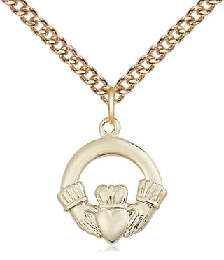 14kt Gold Claddagh Medal