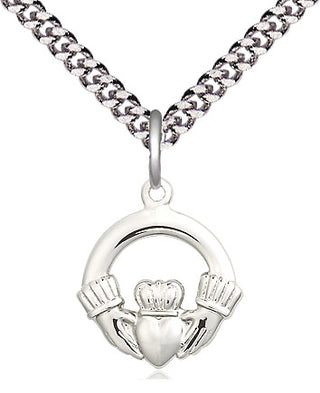 Pewter Claddagh Medal Religious Jewelry