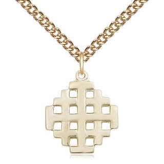 14kt Gold Filled Jerusalem Cross Medal | Medium