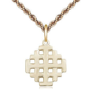14kt Gold Filled Jerusalem Cross Medal | Medium