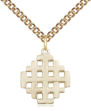 14kt Gold Jerusalem Cross Medal