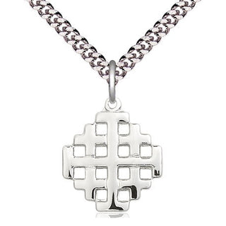 Pewter Jerusalem Cross Medal Religious Jewelry