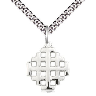 Pewter Jerusalem Cross Medal Religious Jewelry