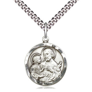 Pewter Saint Joseph Medal Religious Jewelry