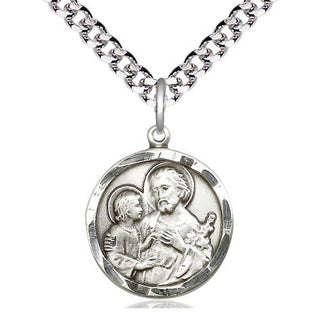 Pewter Saint Joseph Medal Religious Jewelry