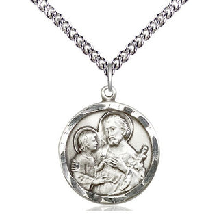 Sterling Silver Saint Joseph Medal Religious Jewelry