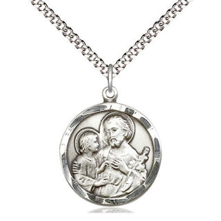 Sterling Silver Saint Joseph Medal Religious Jewelry