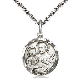 Sterling Silver Saint Joseph Medal Religious Jewelry