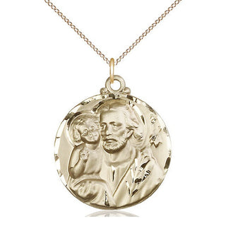 14kt Gold Saint Joseph Medal