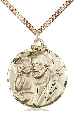 14kt Gold Saint Joseph Medal