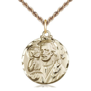 14kt Gold Saint Joseph Medal