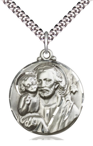 Pewter Saint Joseph Medal Catholic Jewelry