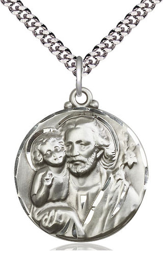 Sterling Silver Saint Joseph Medal Catholic Jewelry