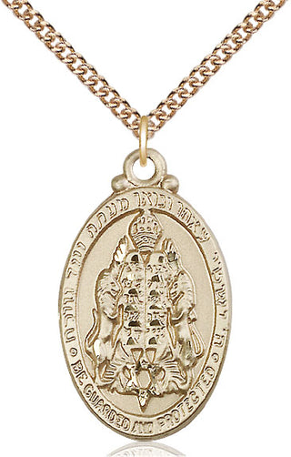 14kt Gold Filled Jewish Protection Medal Catholic Jewelry