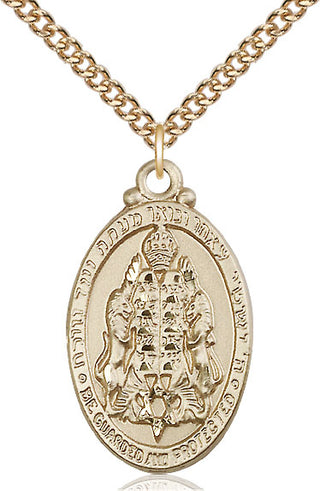 14kt Gold Jewish Protection Medal