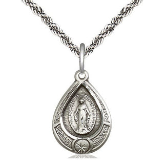 Sterling Silver Miraculous Medal Religious Jewelry
