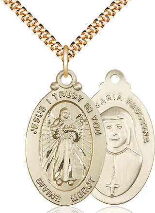 Gold-Filled Divine Mercy Pendant