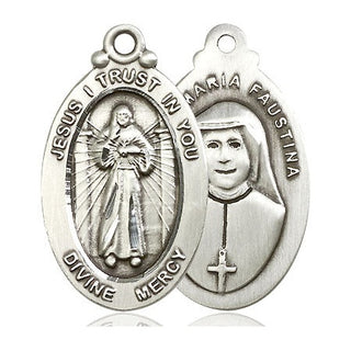 Sterling Silver Divine Mercy Medal