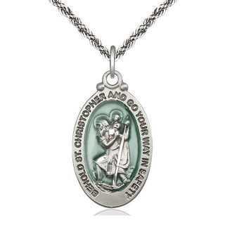 Sterling Silver Saint Christopher Medal Catholic Jewelry