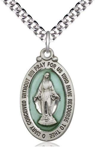 Pewter Miraculous Medal Catholic Jewelry