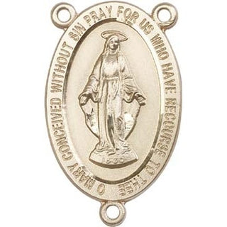 14kt Gold Filled Miraculous Rosary Center Rosary Center