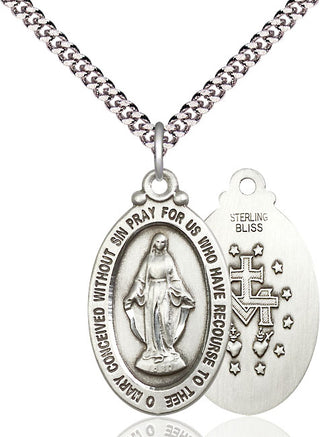 Pewter Miraculous Medal Catholic Jewelry