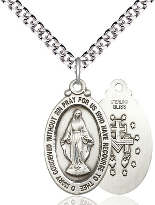 Pewter Miraculous Medal Catholic Jewelry