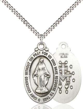 Pewter Miraculous Medal Catholic Jewelry