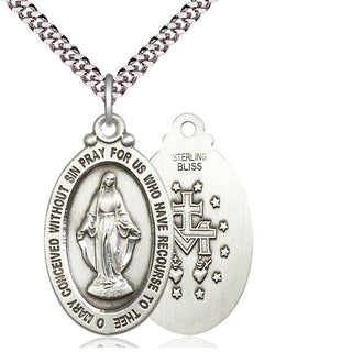 Pewter Miraculous Medal Catholic Jewelry
