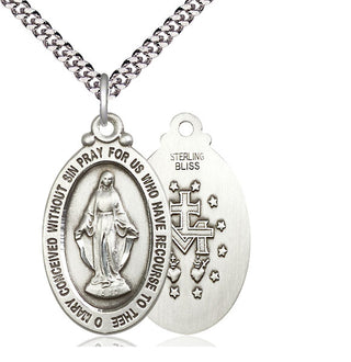 Sterling Silver Miraculous Medal Catholic Jewelry