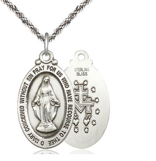 Sterling Silver Miraculous Medal Catholic Jewelry