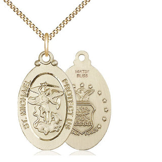 14kt Gold Filled Saint Michael Air Force Medal Catholic Jewelry