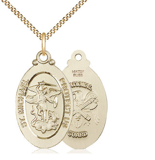 14kt Gold Filled Saint Michael National Guard Medal Catholic Jewelry