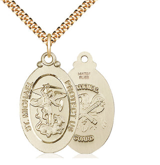 14kt Gold Filled Saint Michael National Guard Medal Catholic Jewelry