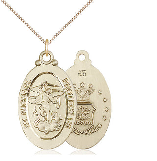 14kt Gold Saint Michael Air Force Medal