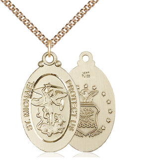 14kt Gold Saint Michael Air Force Medal