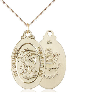 14kt Gold Saint Michael Army Medal