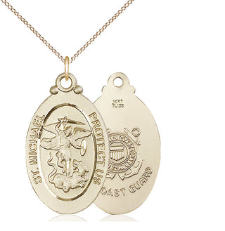 14kt Gold Saint Michael Coast Guard Medal