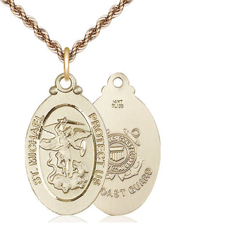 14kt Gold Saint Michael Coast Guard Medal