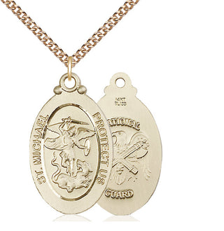 14kt Gold Saint Michael National Guard Medal