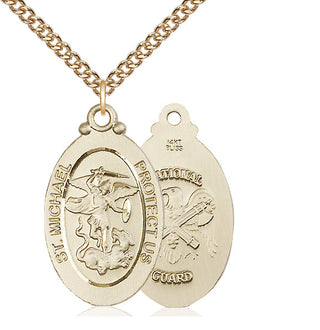 14kt Gold Saint Michael National Guard Medal