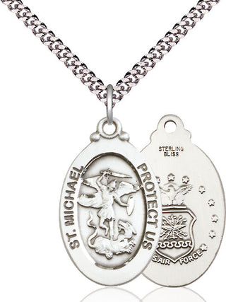 Pewter Saint Michael Air Force Medal Catholic Jewelry