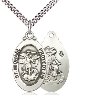 Pewter Saint Michael the Archangel Medal Catholic Jewelry