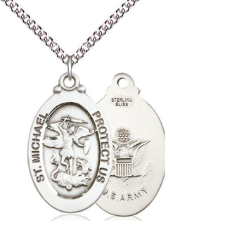 Sterling Silver Saint Michael Army Medal Catholic Jewelry