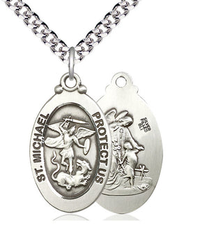 Sterling Silver Saint Michael the Archangel Medal Catholic Jewelry