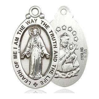 Sterling Silver Scapular Medal Catholic Jewelry