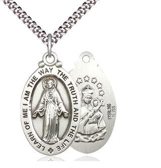 Sterling Silver Scapular Medal Catholic Jewelry