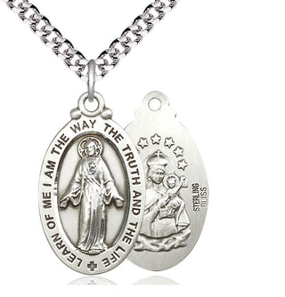 Sterling Silver Scapular Medal Catholic Jewelry