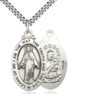 Sterling Silver Scapular Medal Catholic Jewelry